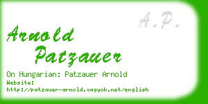 arnold patzauer business card